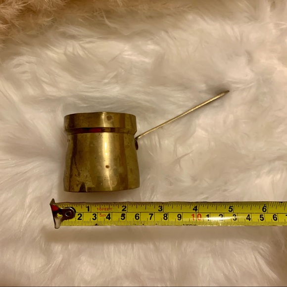 2 Piece Set Gold Brass Vase and Cup Ladle Handle - Picture 6 of 9